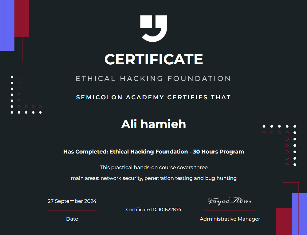 Semicolon — Cybersecurity